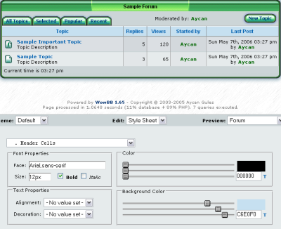 Visual Stylesheet Editor