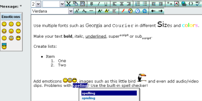 WYSIWYG editor